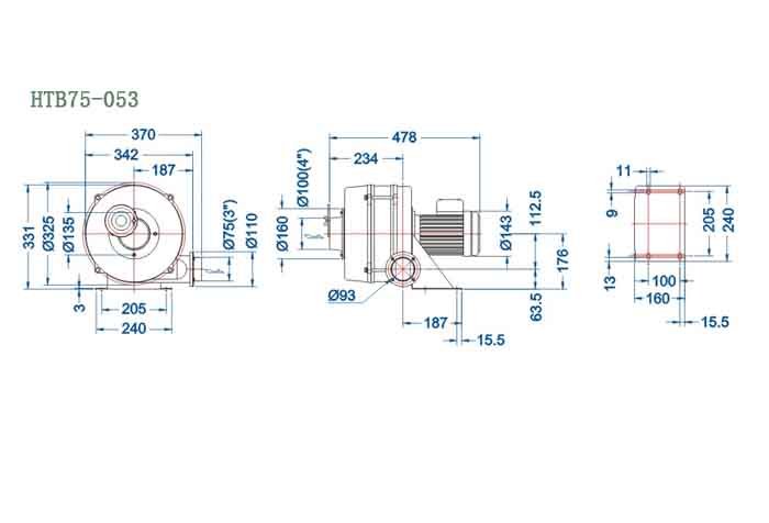 0.4kw多段式鼓風機